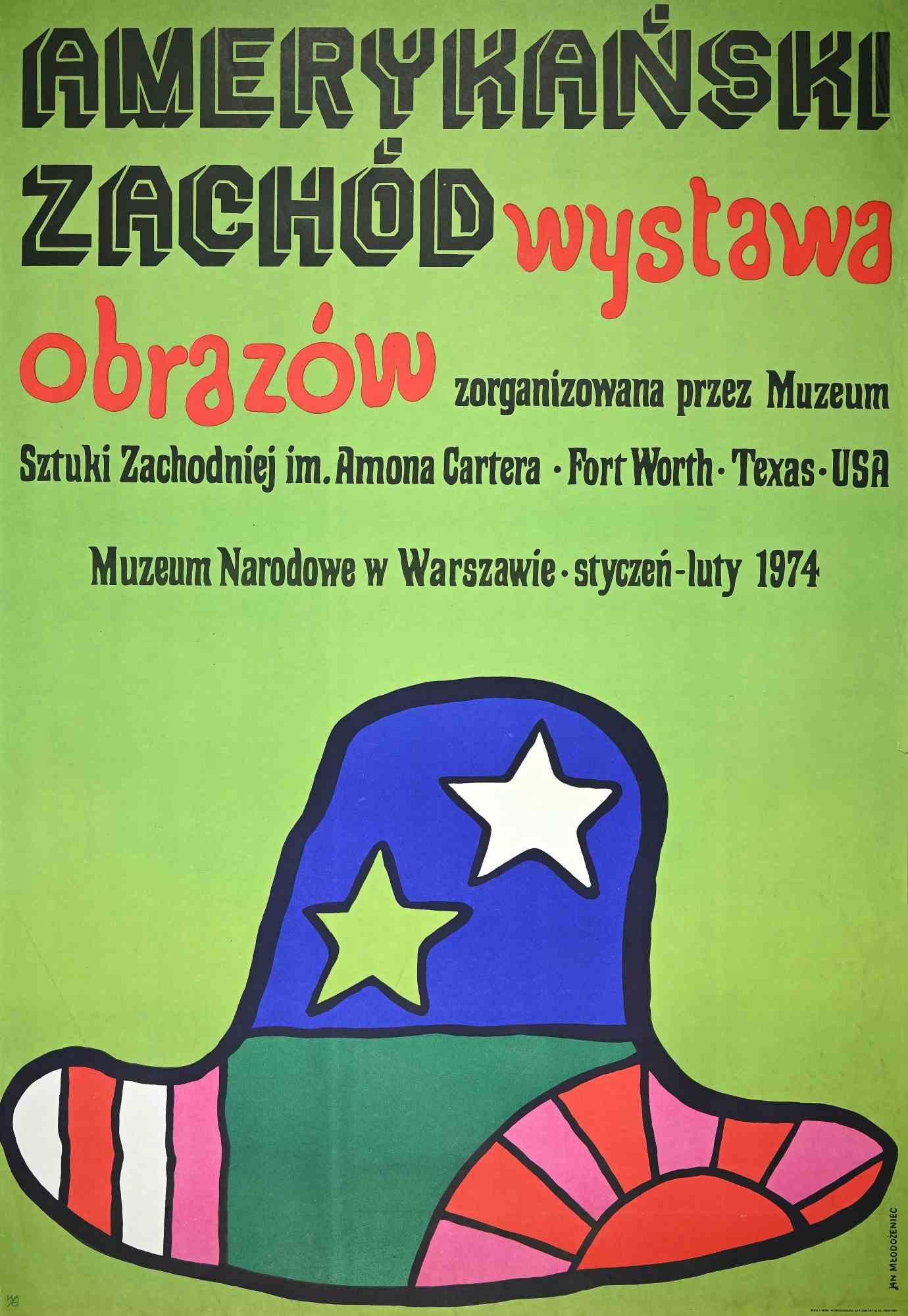 Naradowe Museum in Warsaw - Vintage Poster by Jan Mlodozeniec - 1970