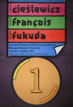 Vintage Poster of the Biennale Plakatu - Lithograph by Mlodozeniec - 1974