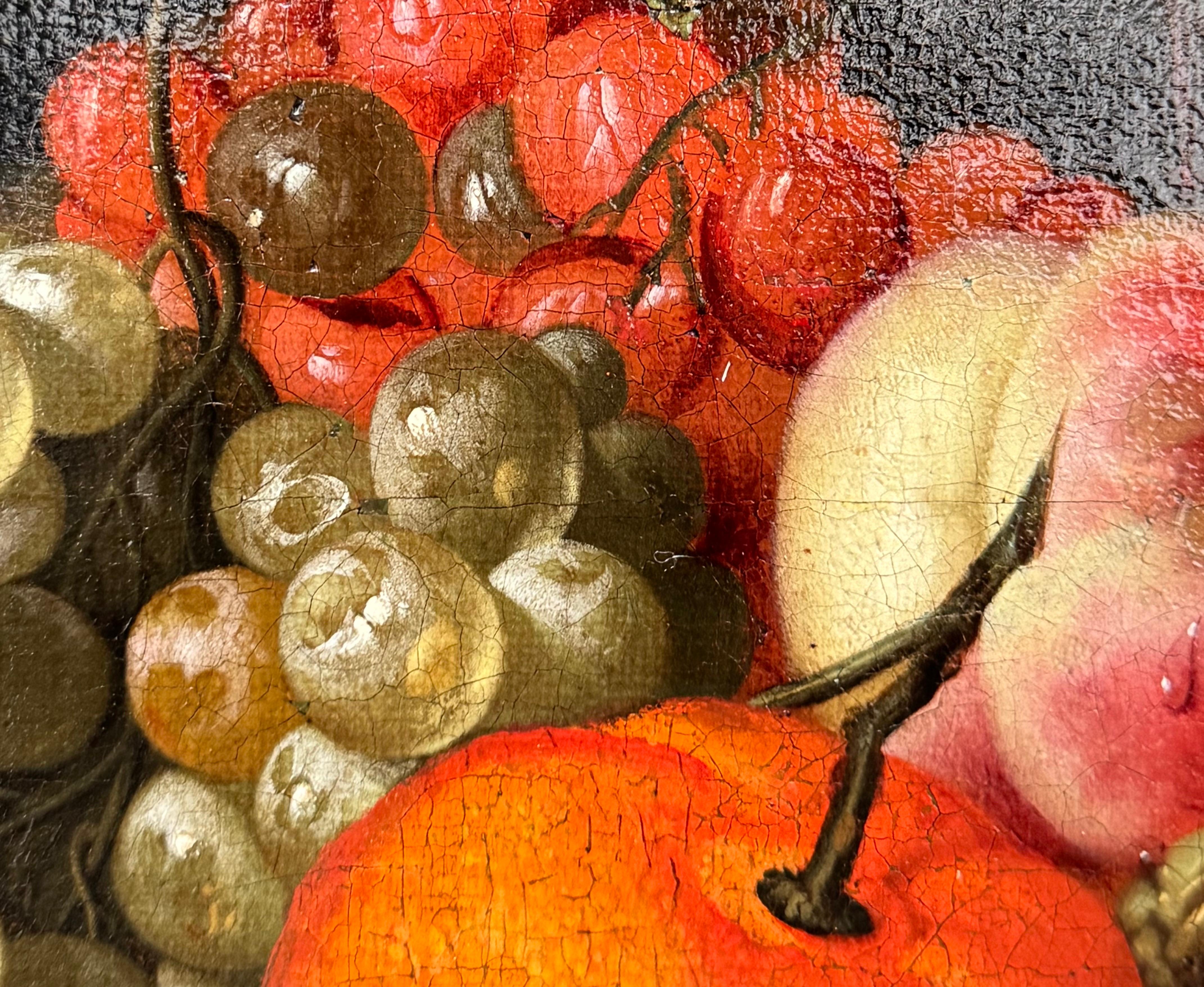 Jan Mortel (attr.) - Niederländisches Stilleben mit Obst, Wein und venezianischem Glas im Angebot 6