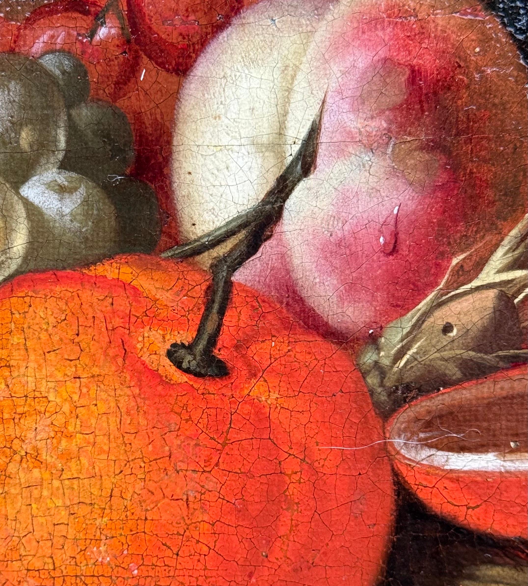Jan Mortel (attr.) - Niederländisches Stilleben mit Obst, Wein und venezianischem Glas (18. Jahrhundert und früher) im Angebot