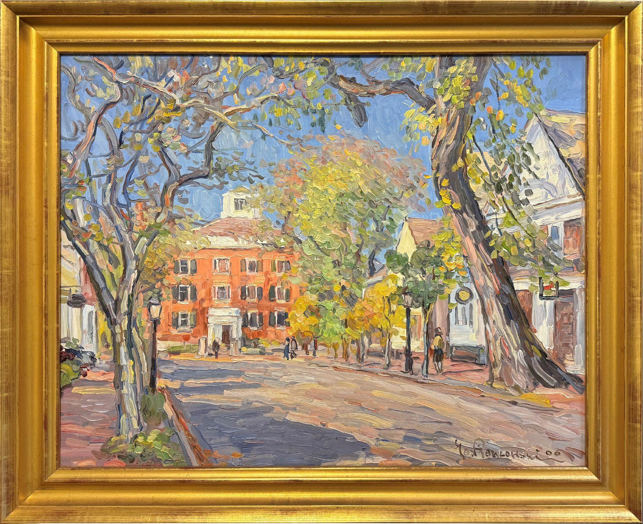 Centre Street, Nantucket - Painting by Jan Pawlowski
