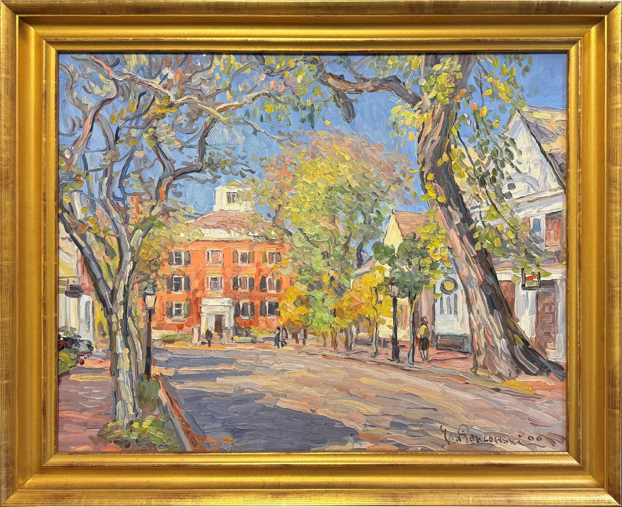 Calle Centre, Nantucket - Painting de Jan Pawlowski