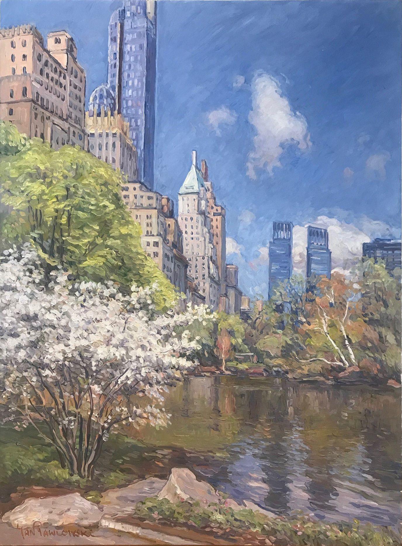 Landscape Painting Jan Pawlowski - Période de printemps II