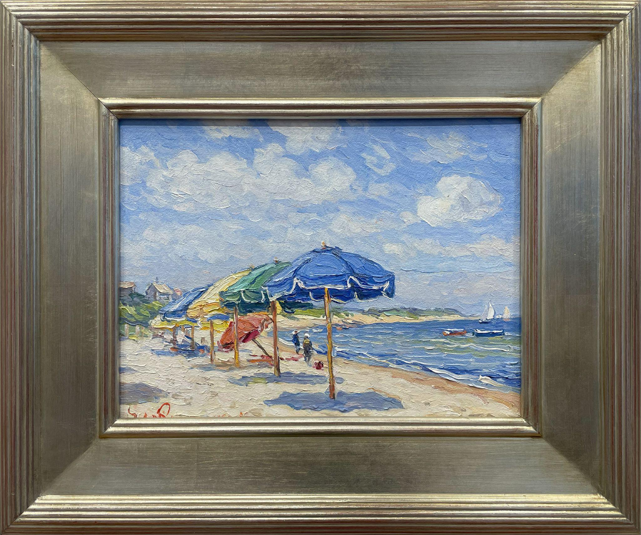 Día de verano en la playa de Galley - Painting de Jan Pawlowski