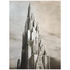 Vintage Jan Peter Tripp "American Dream" Limited Edition New York Skyscrapers Etching