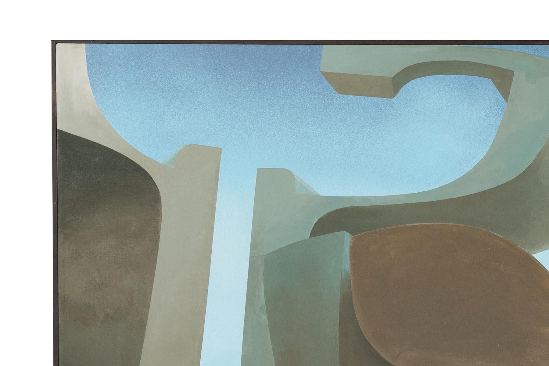 Mid-Century Modern Jan Pethick Oil on Linen