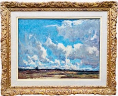 Belgian Post Impressionist landscape painting "vent" - Cloud Turner - Ca. 1950s