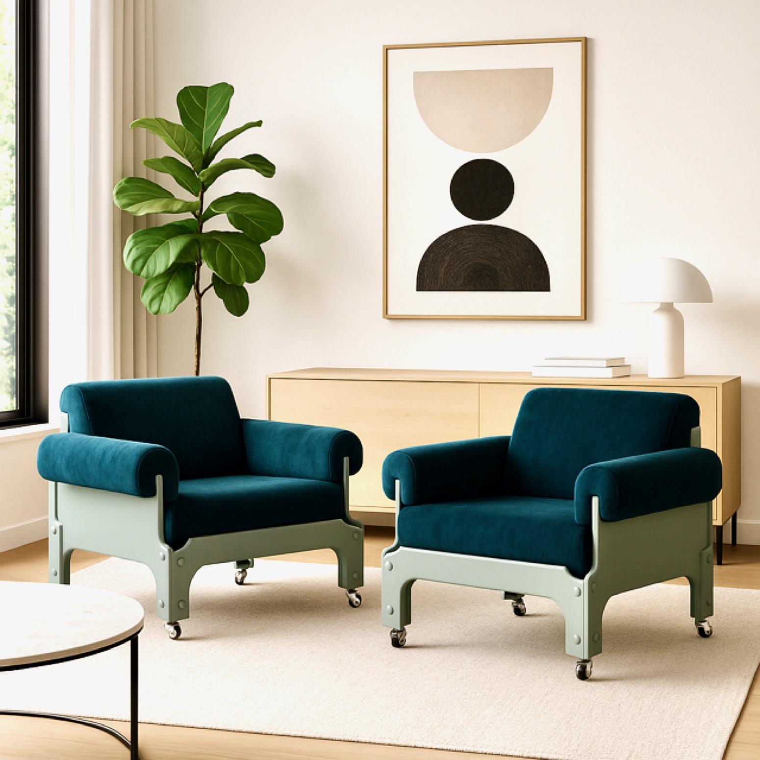 Mid-Century Modern Jan Pieter Berghoef pour Spectrum - Paire de chaises longues SZ 85, 1968 en vente