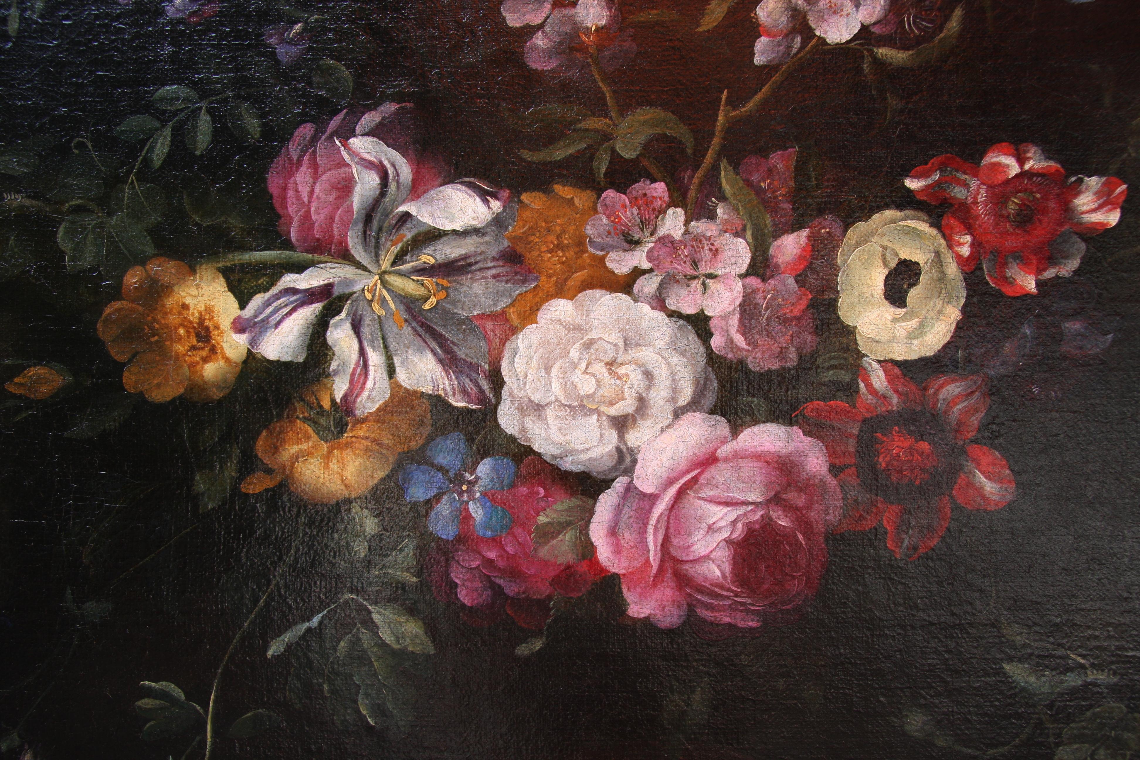 Nature morte de fleurs, Grisaille, Jeune fille, Jan Pieter Brueghel, Maître ancien, 17ème art 6
