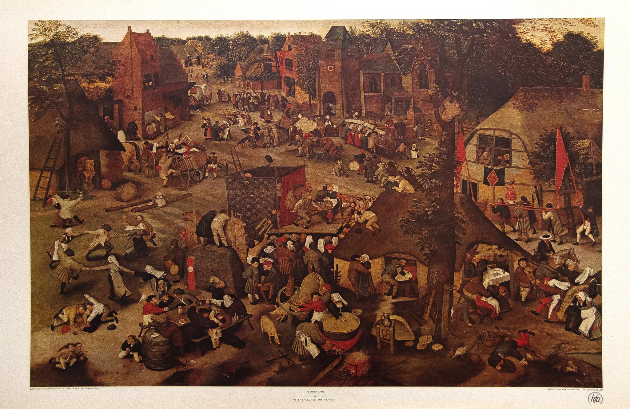 "Feria flamenca" de Jan Pieter Brueghel. Publicado por Haddad's Fine Arts.