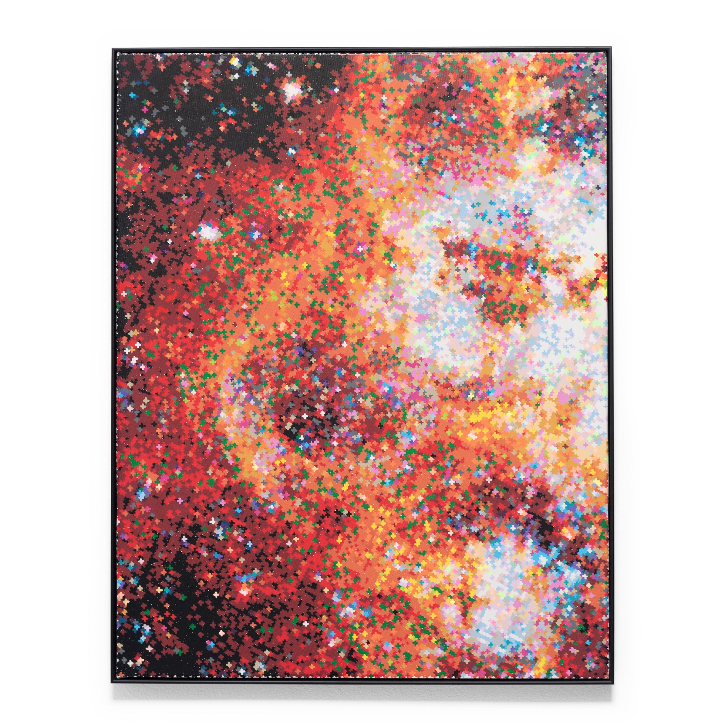 « Study for Tarantula Nebula », acrylique sur toile, 2021 - Painting de Jan Pieter Fokkens
