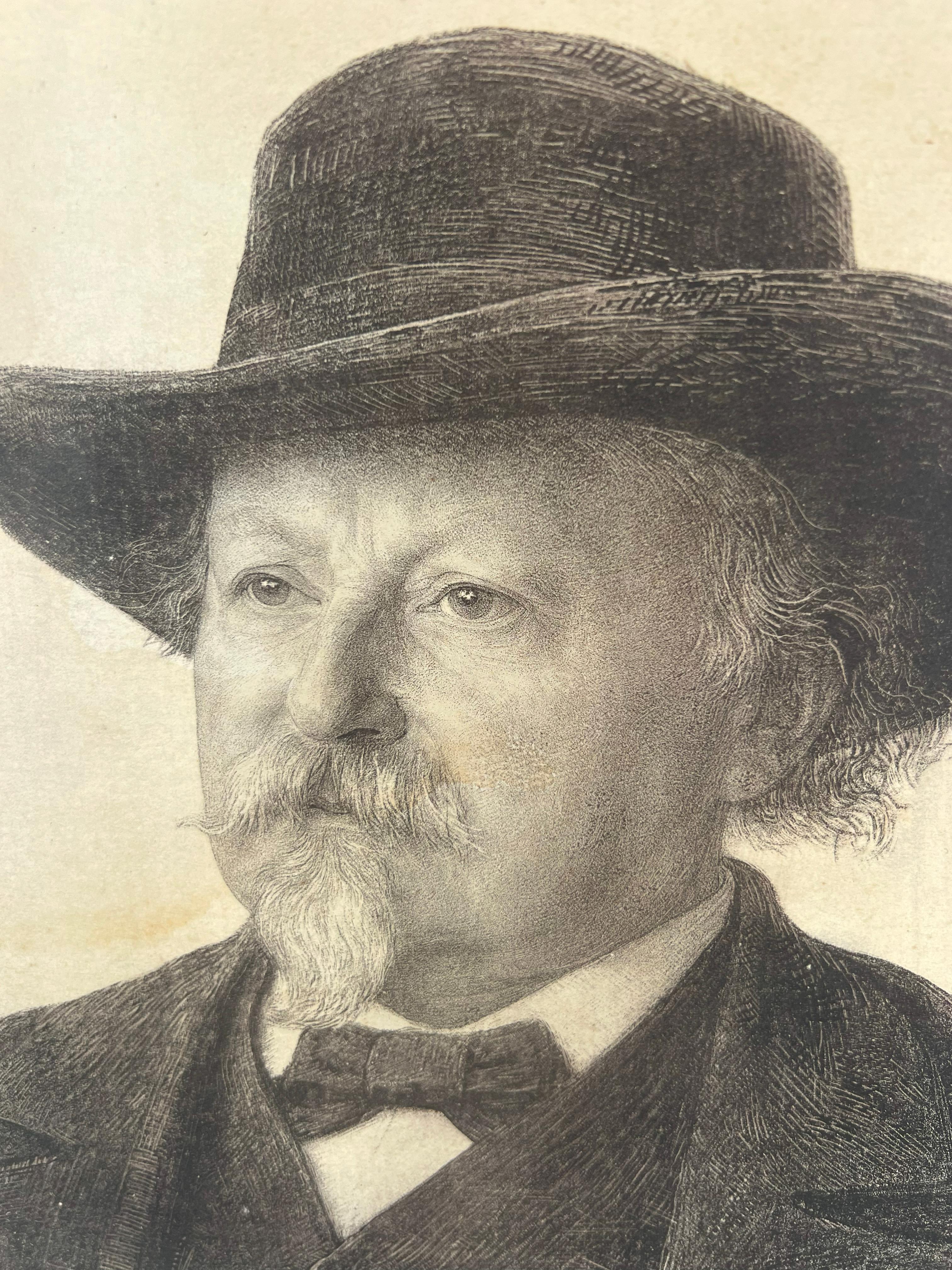 Porträt des Druckkenners Johan Philip van der Kellen, Niederlande (Impressionismus), Print, von Jan Pieter Veth