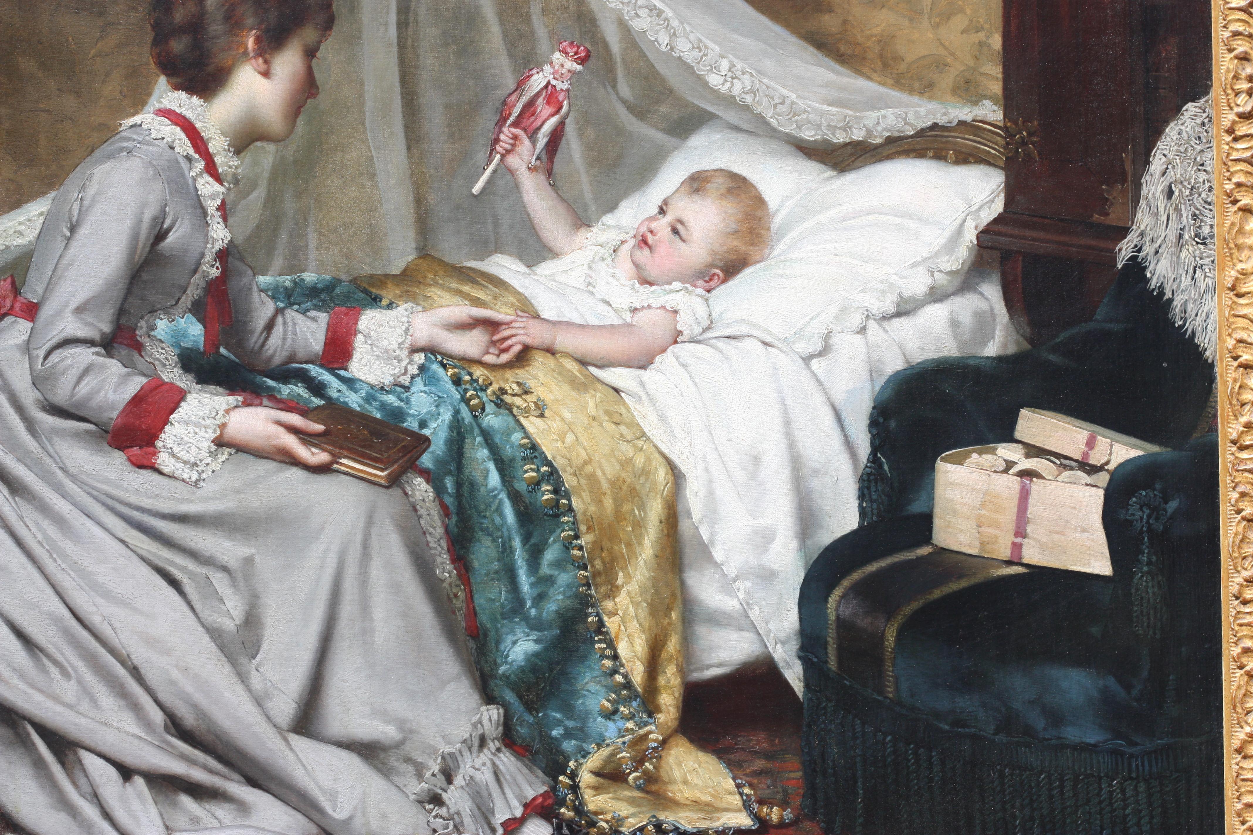 Jan PORTIELJE „Bedtime“ Signiert Portielje „Lower Left“ (20. Jahrhundert) im Angebot