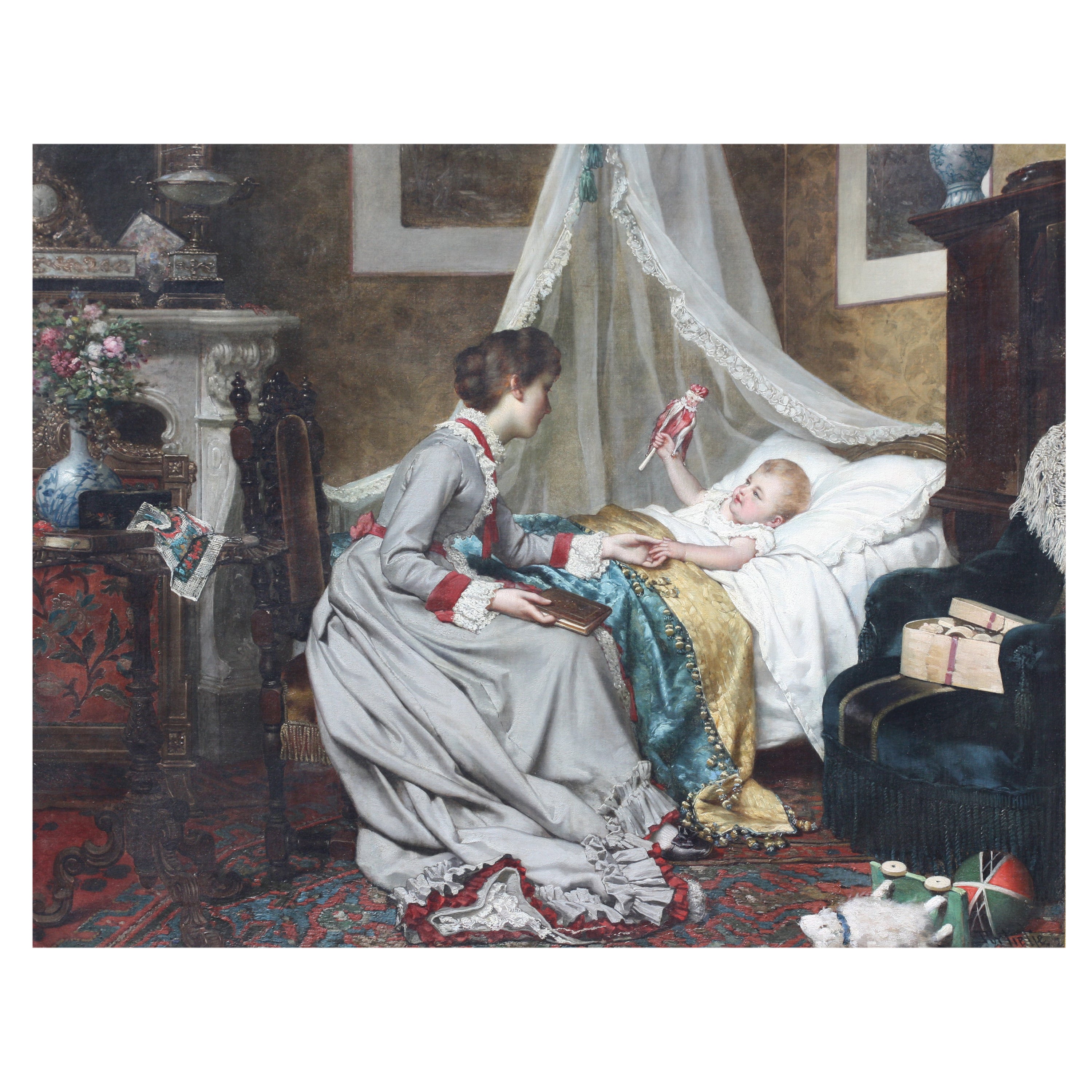 Jan PORTIELJE „Bedtime“ Signiert Portielje „Lower Left“ im Angebot