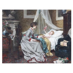 Jan PORTIELJE „Bedtime“ Signiert Portielje „Lower Left“