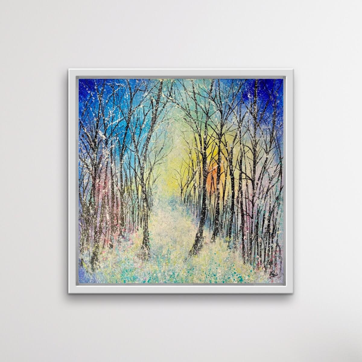 Woodland d'hiver de Jan Rogers, art contemporain, art original, art floral en vente 2