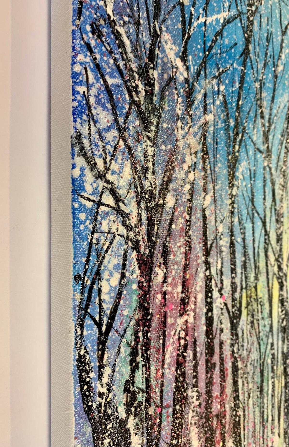 Woodland d'hiver de Jan Rogers, art contemporain, art original, art floral en vente 3