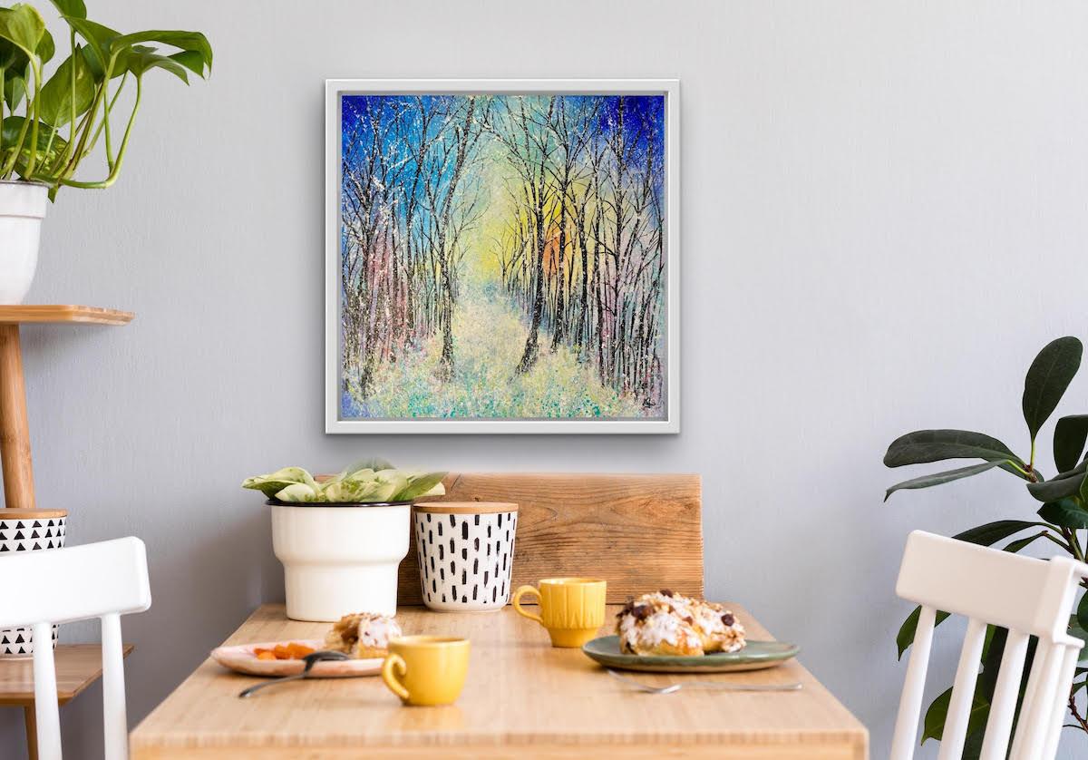 Woodland d'hiver de Jan Rogers, art contemporain, art original, art floral en vente 8