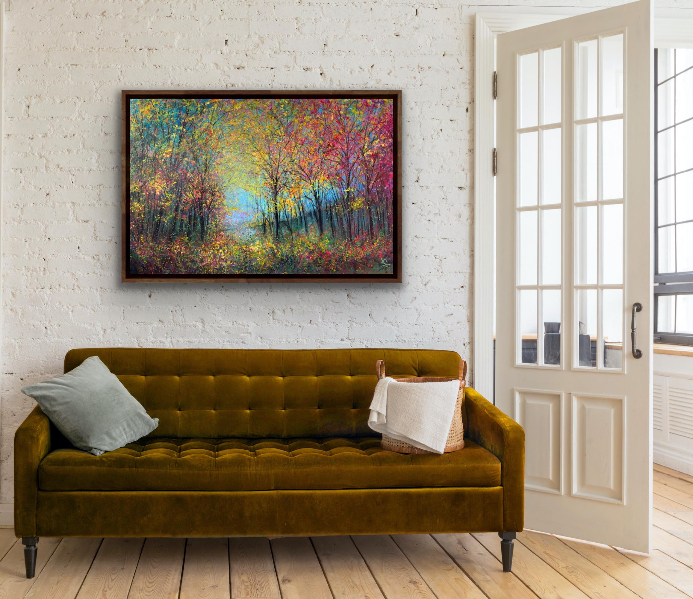 Woodland Wonder, Jan Rogers, Original painting, Contemporary woodland art, 2022 1