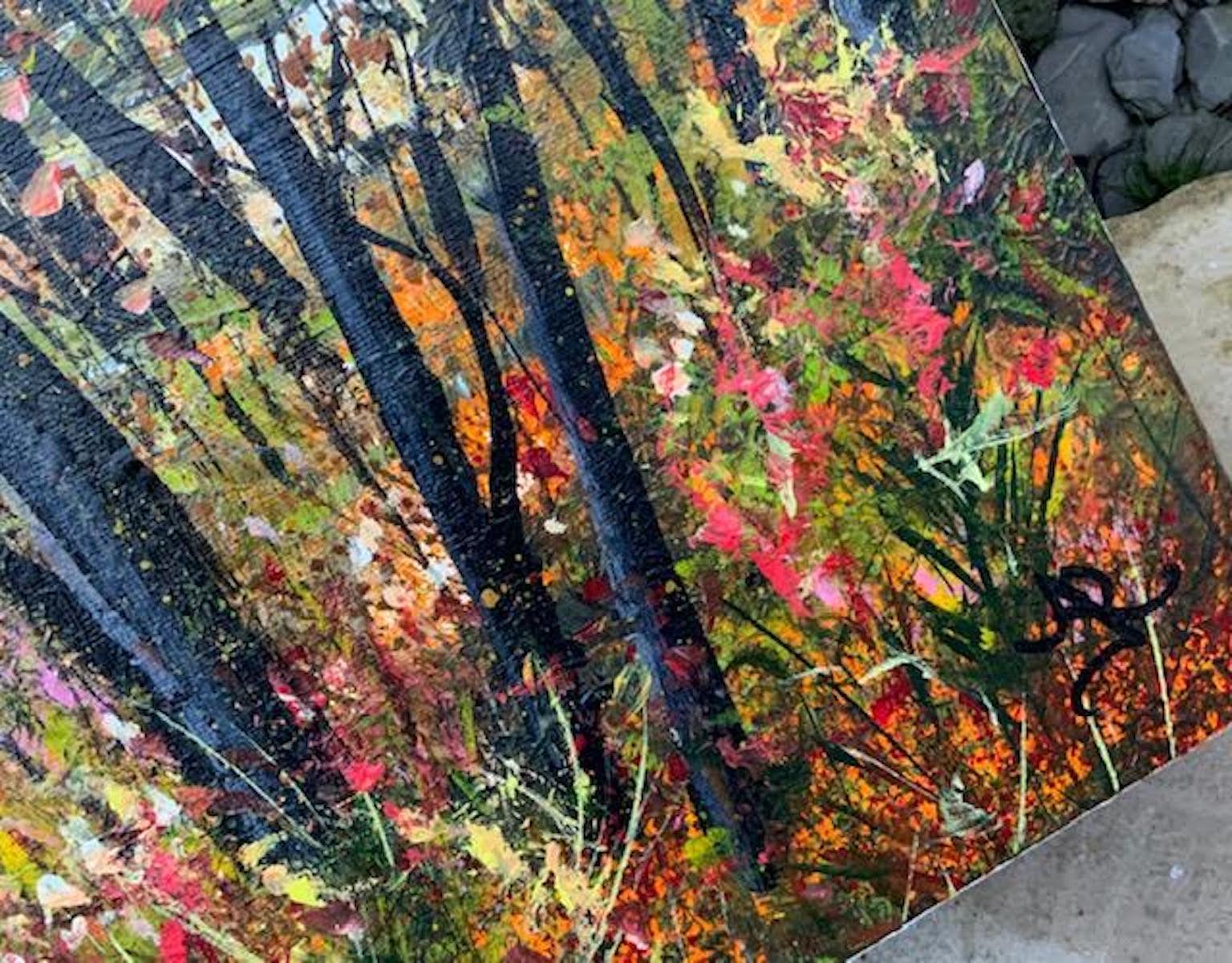 Woodland Wonder, Jan Rogers, Original painting, Contemporary woodland art, 2022 4