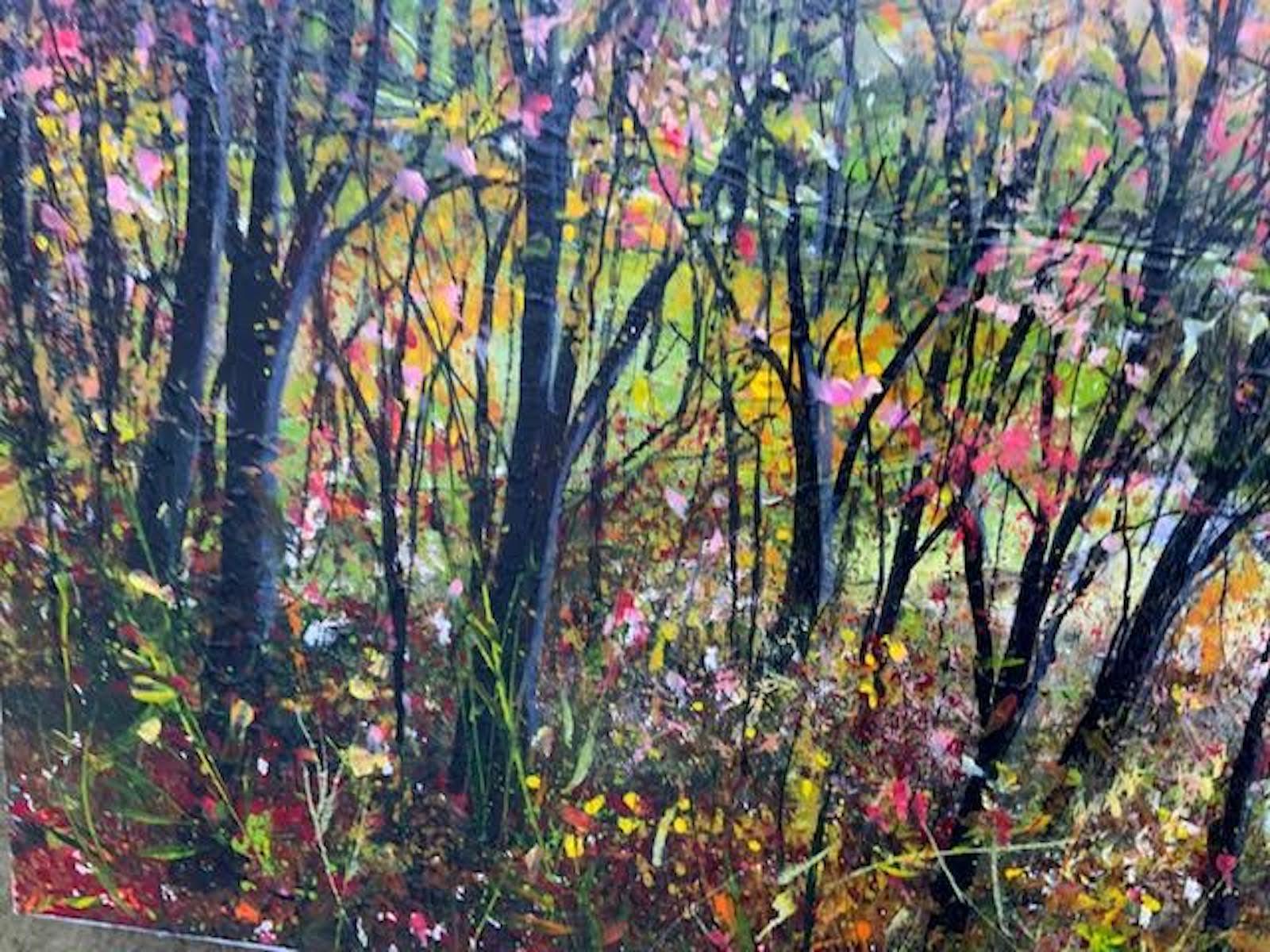 Woodland Wonder, Jan Rogers, Original painting, Contemporary woodland art, 2022 5