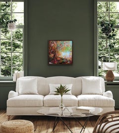 Autumn Glory Fairy Glen by Jan Rogers, Landscape art, Original painting, Floral