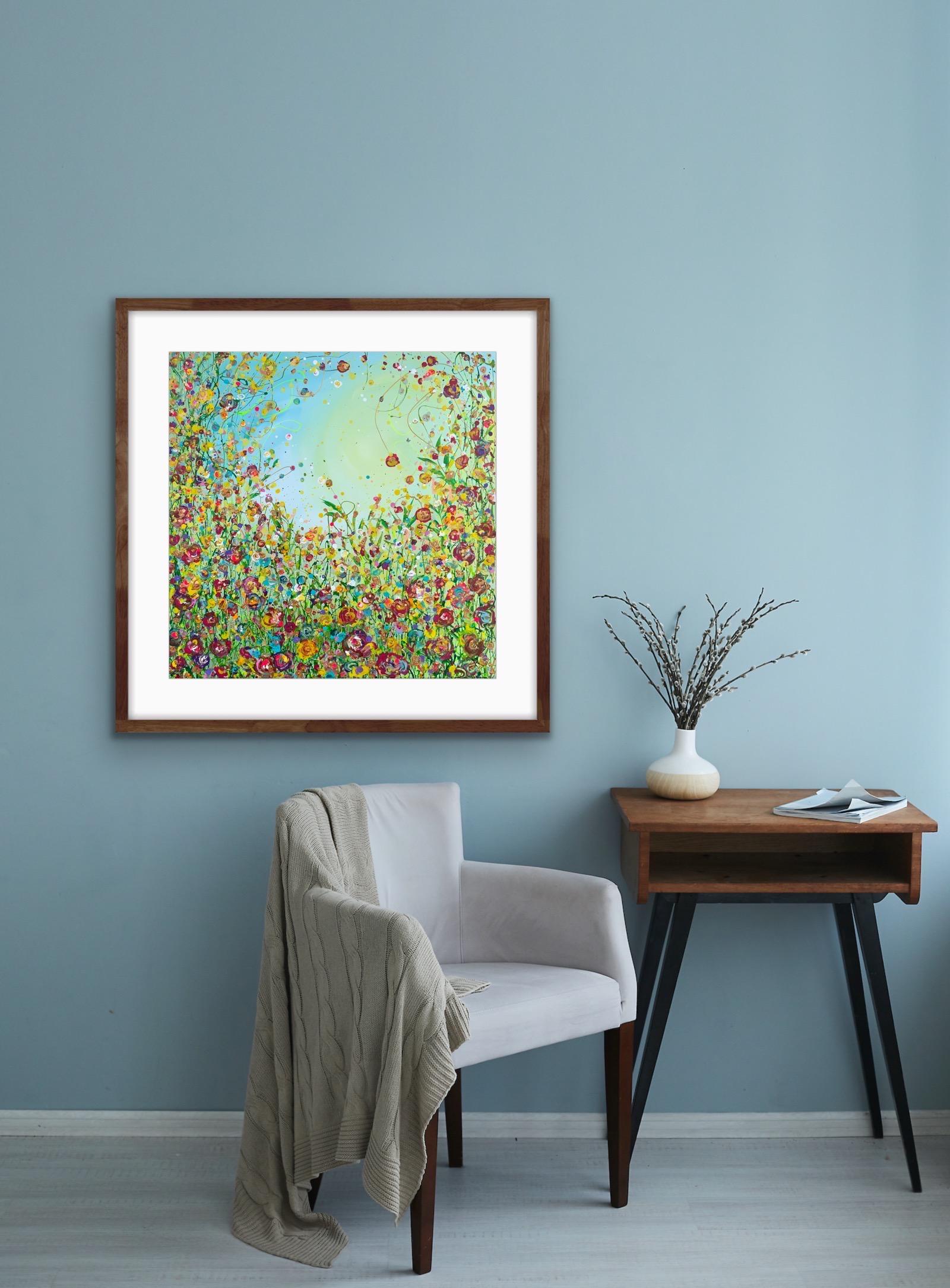 « A Flurry of Wild Flora », art floral, art des prairies, art abordable, art original en vente 2