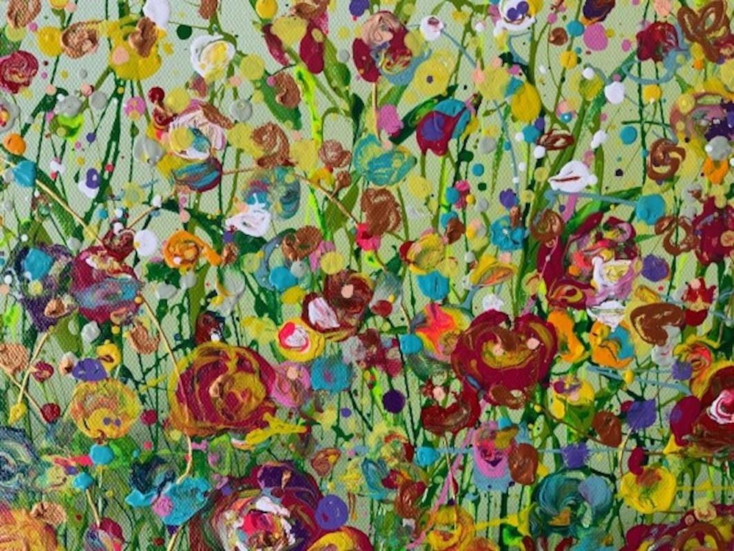 A Flurry of Wild Flora, original painting, floral art, abstract, landscape  For Sale 3
