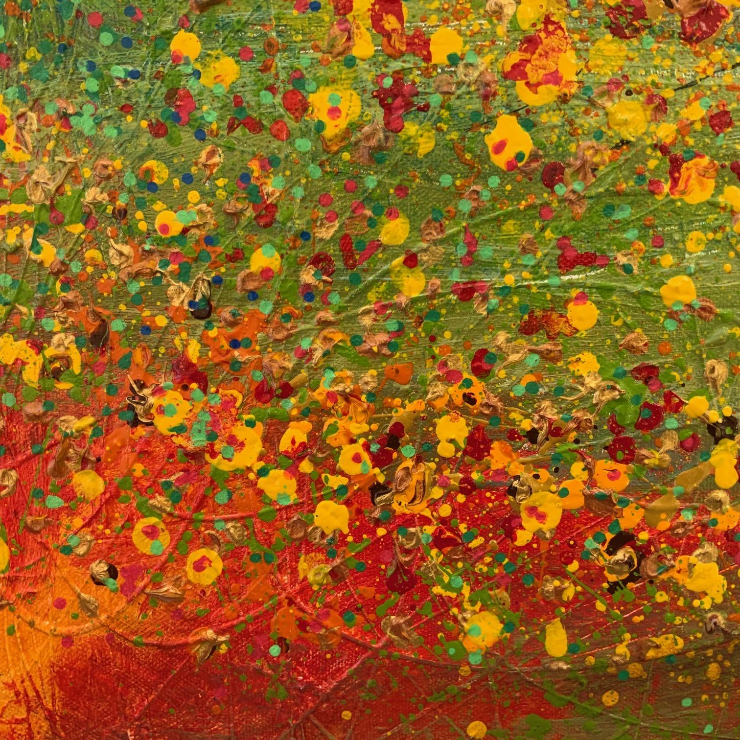 Abstract Autumnal Blossom, Jan Rogers, Bright Landscape Painting, Tree Art 2