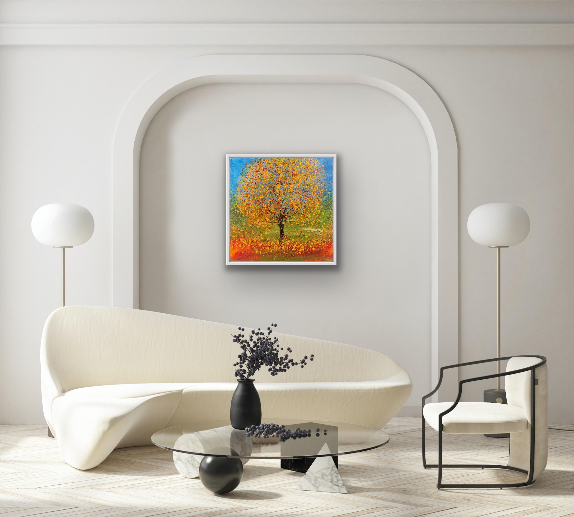 Abstract Autumnal Blossom, Jan Rogers, Bright Landscape Painting, Tree Art 4