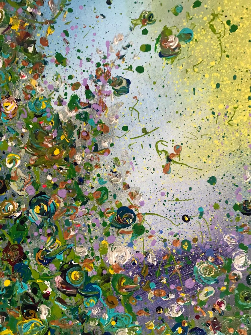 Astratto floreale selvaggio II - Painting di Jan Rogers