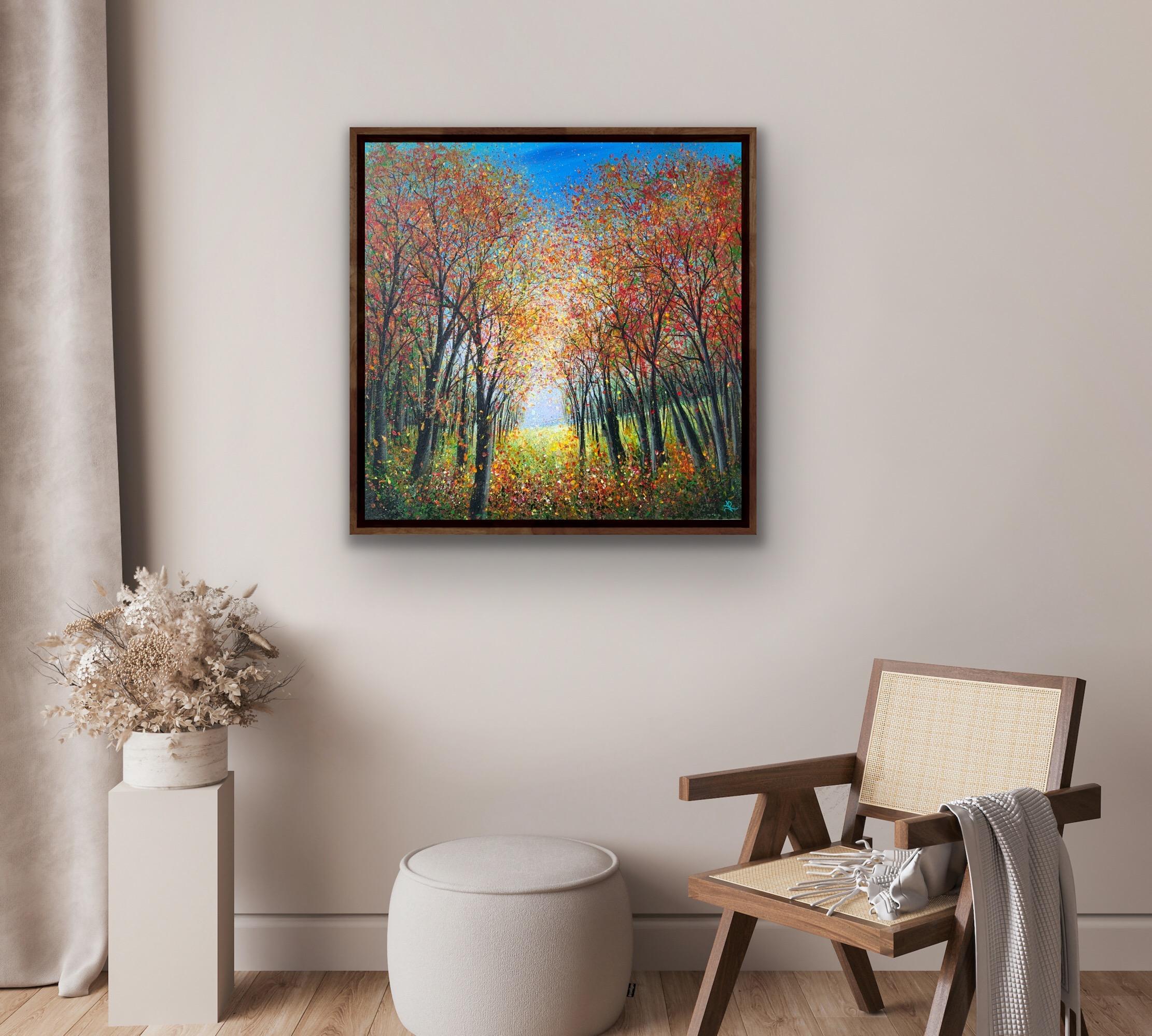 Autumn’s Treasures, Classical Style Woodland Painting, Autumn Landscape Painting For Sale 2