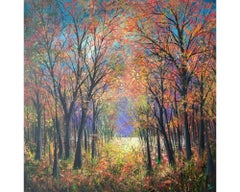 Autumn’s Treasure’s II, Jan Rogers, Landscape Painting, Impressionist Style Art