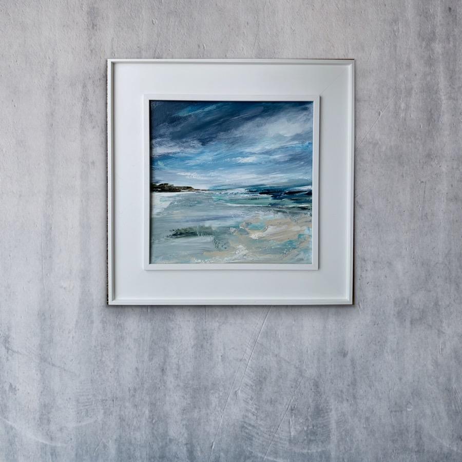 Bamburgh Beach, Originalgemälde, Natur, Landschaftsgemälde, Hügel im Angebot 1