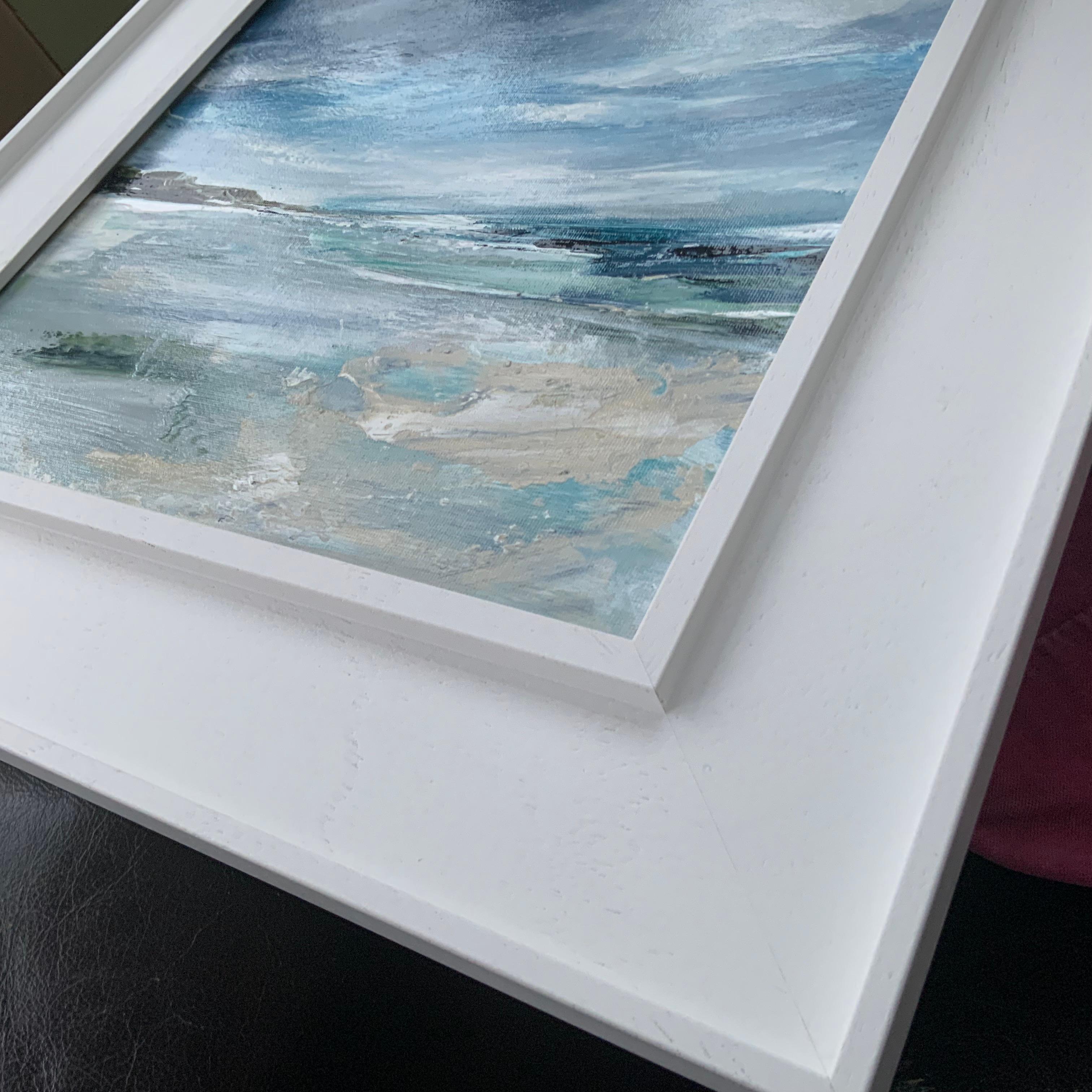 Bamburgh Beach, Originalgemälde, Natur, Landschaftsgemälde, Hügel im Angebot 2