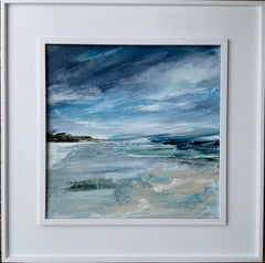 Spiaggia di Bamburgh, Quadro originale, Nature, Pittura di paesaggio, Hille