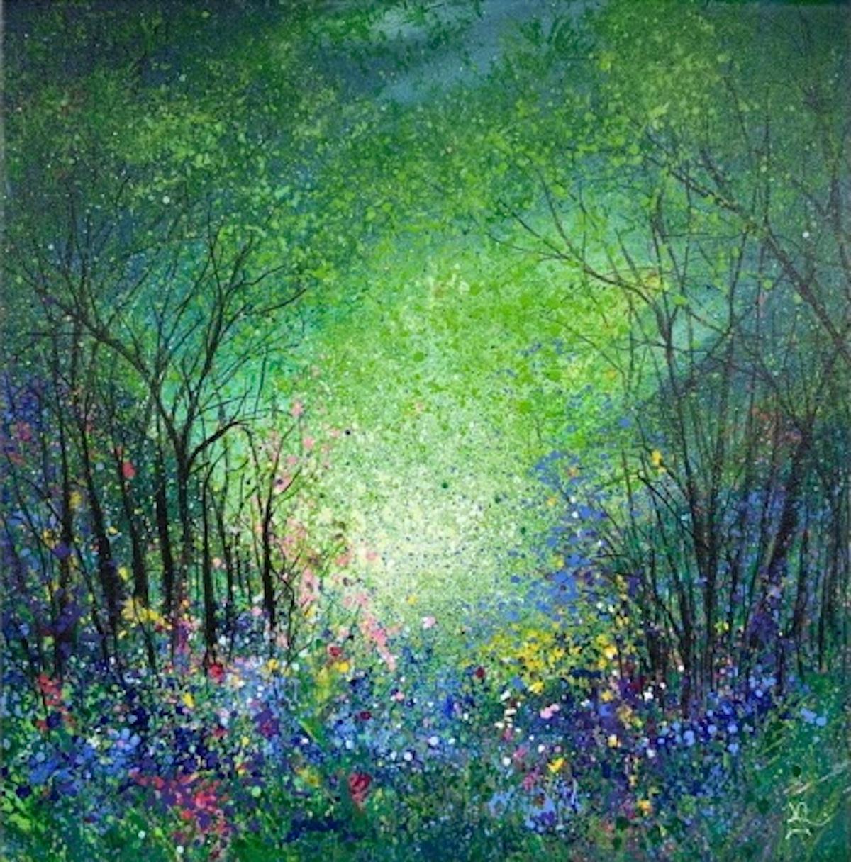 Landscape Painting de Jan Rogers - Campanillas y flora silvestre