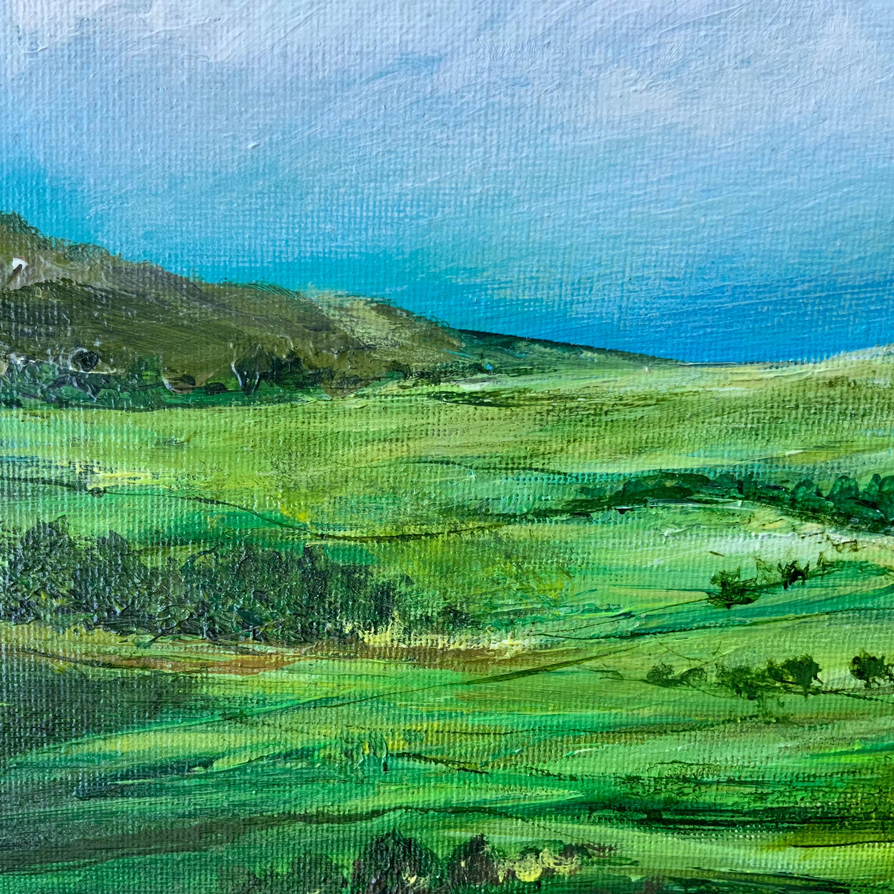 Buttermere to Keswick & Honister Pass Cumbria, diptych, original painting For Sale 3