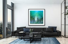 Carr Mill Bluebells, original painting, landscape, contemporary