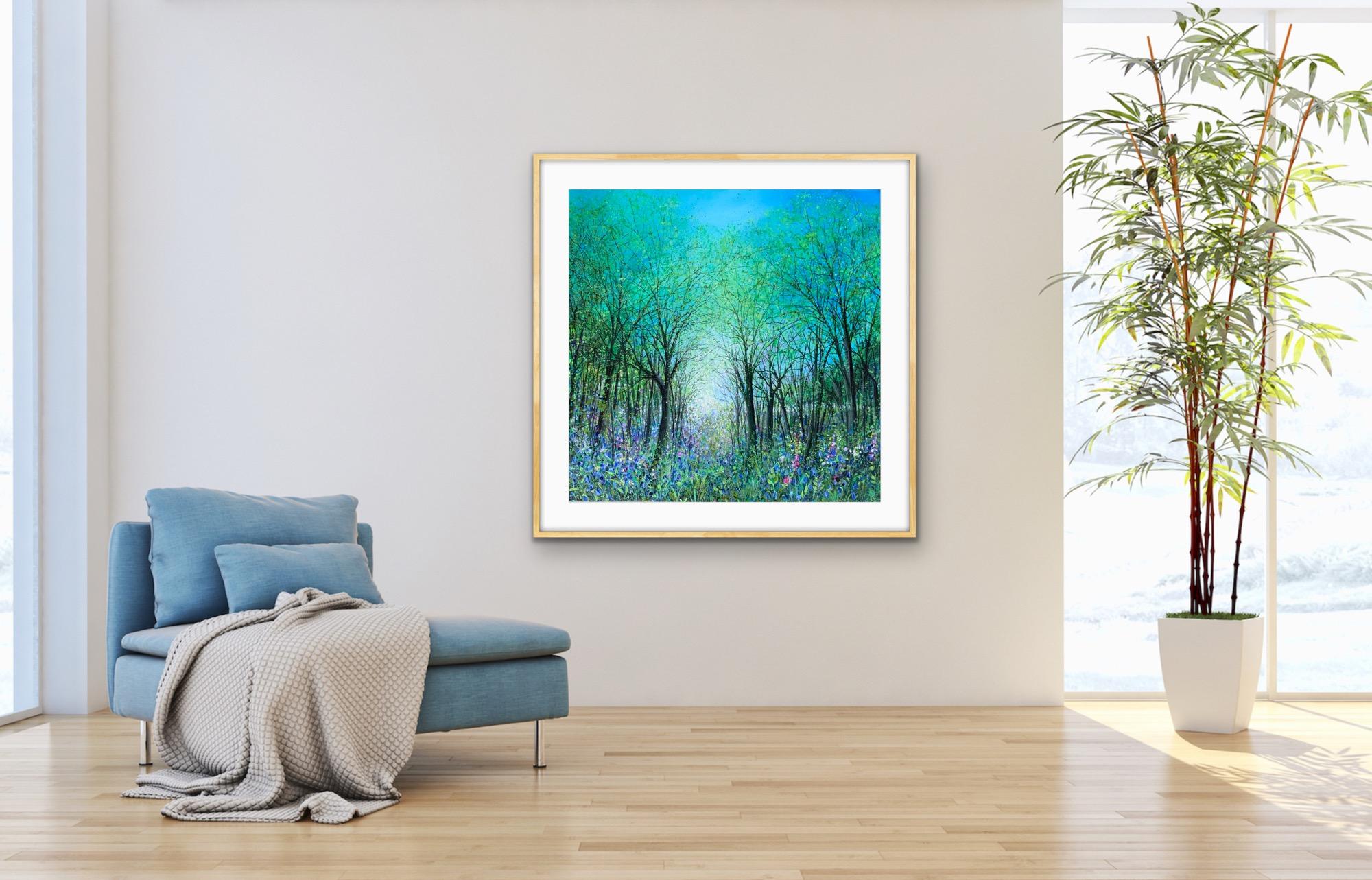 Carrs Mill Bluebells, quadro originale, paesaggio, contemporaneo in vendita 4