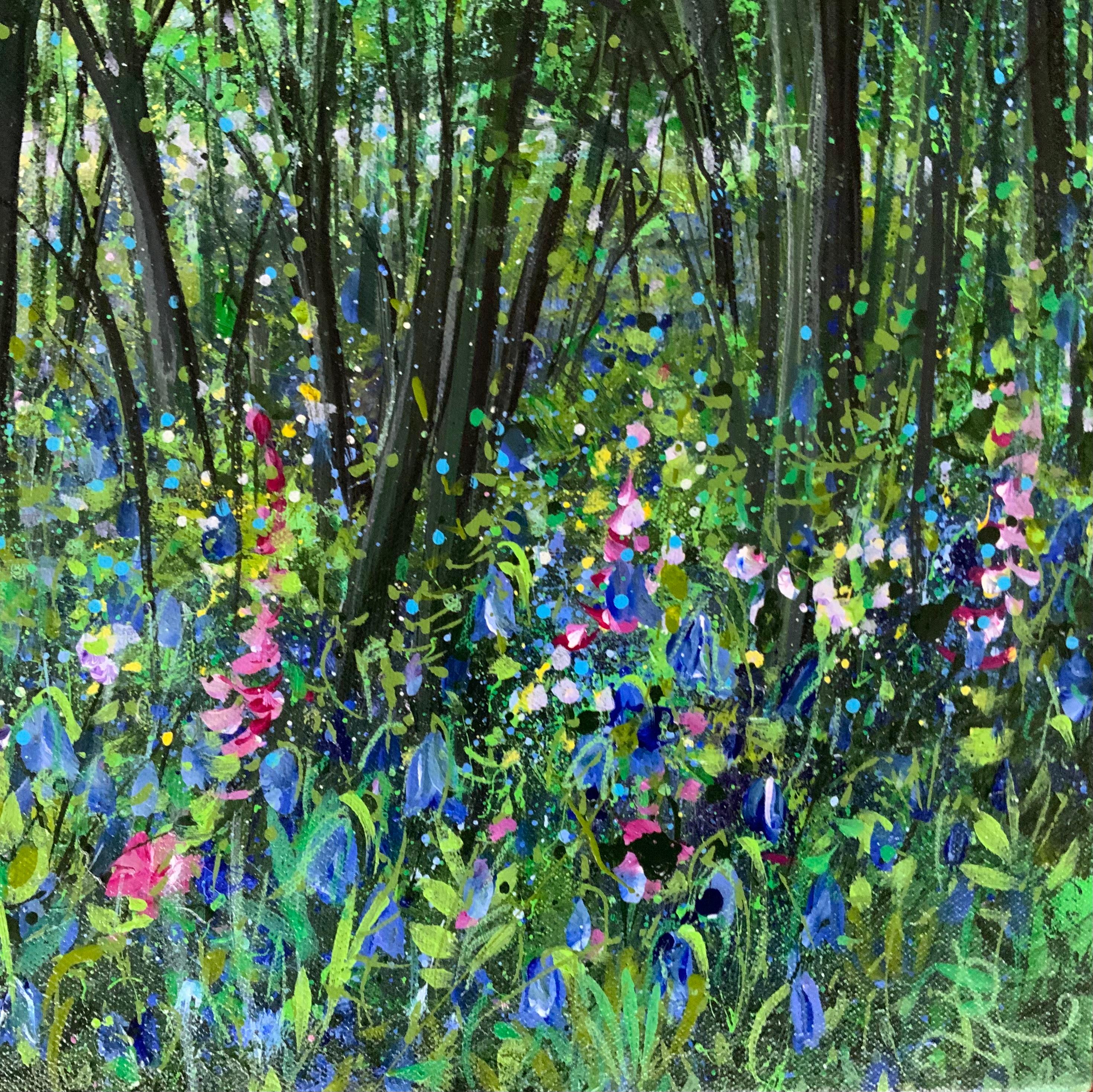 Carrs Mill Bluebells, quadro originale, paesaggio, contemporaneo in vendita 5