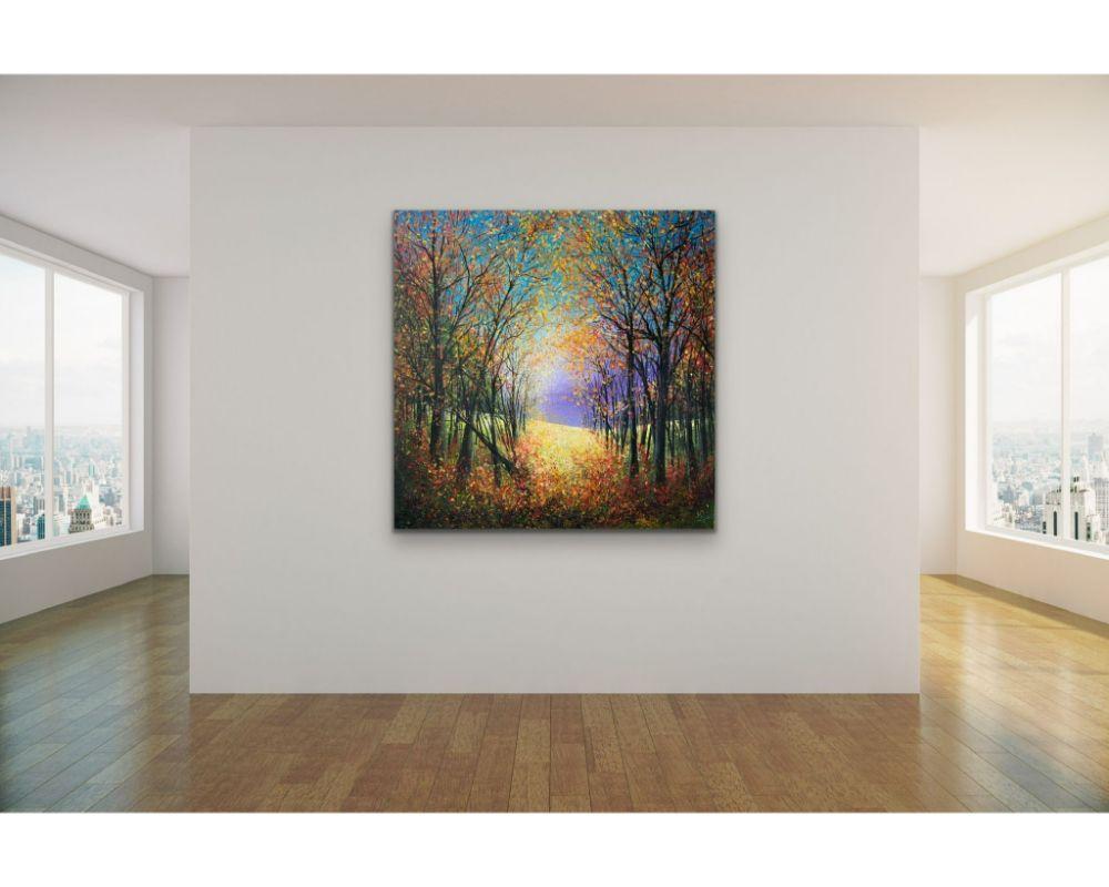 Colours of The Season, Jan Rogers, Original-Holzlandschaftsgemälde, helle Kunst im Angebot 5
