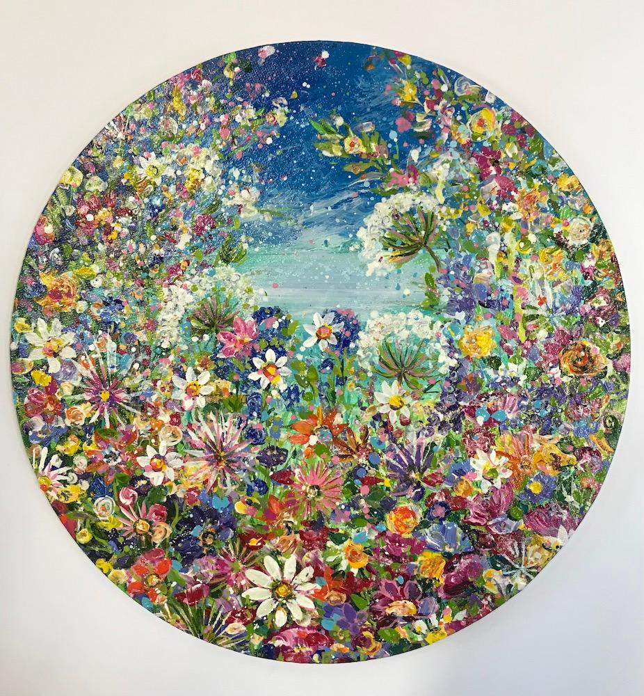 Jan Rogers Figurative Painting - Floral Joy