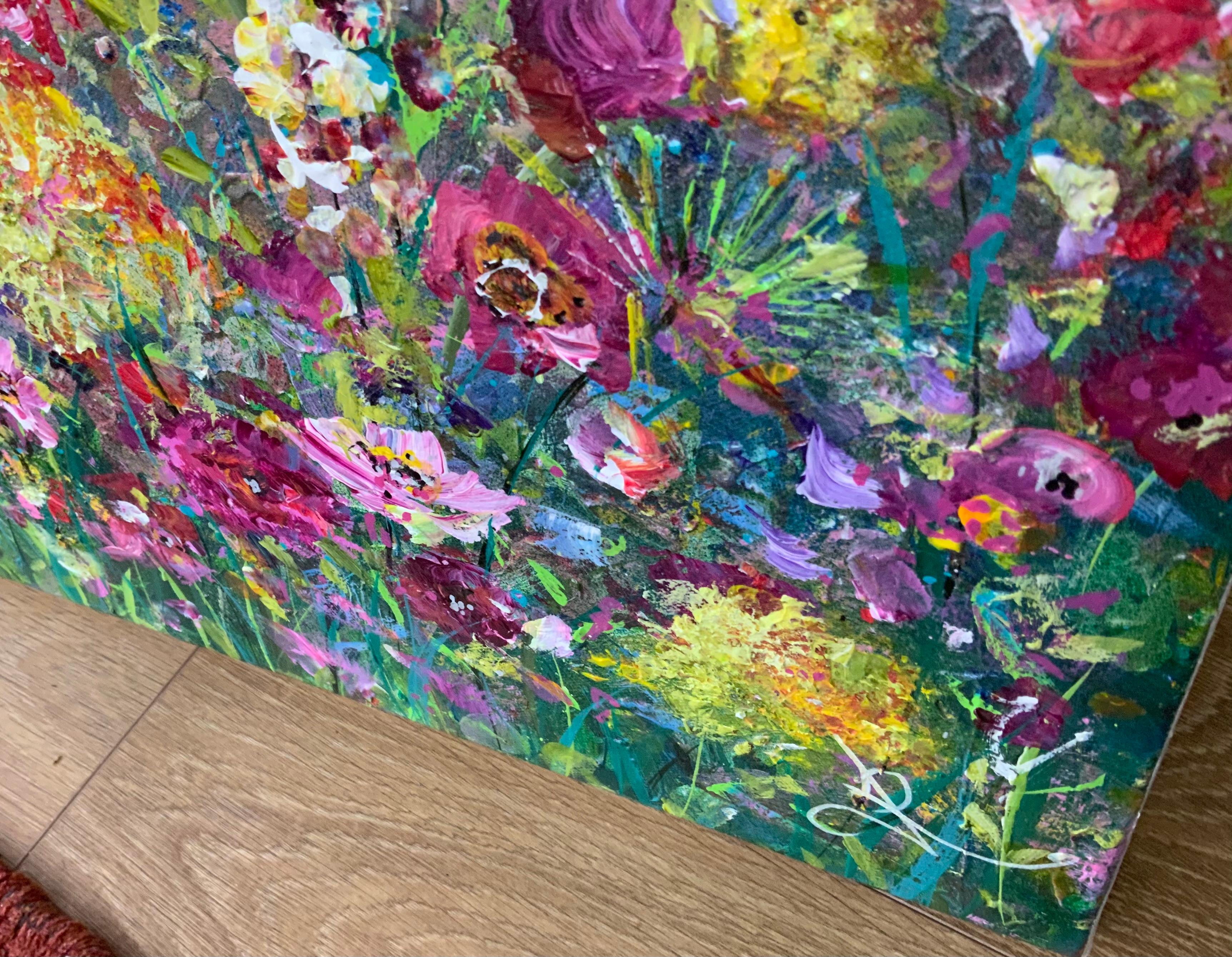 Glorious Meadow, original painting, abstract, landscape, contemporary For Sale 1