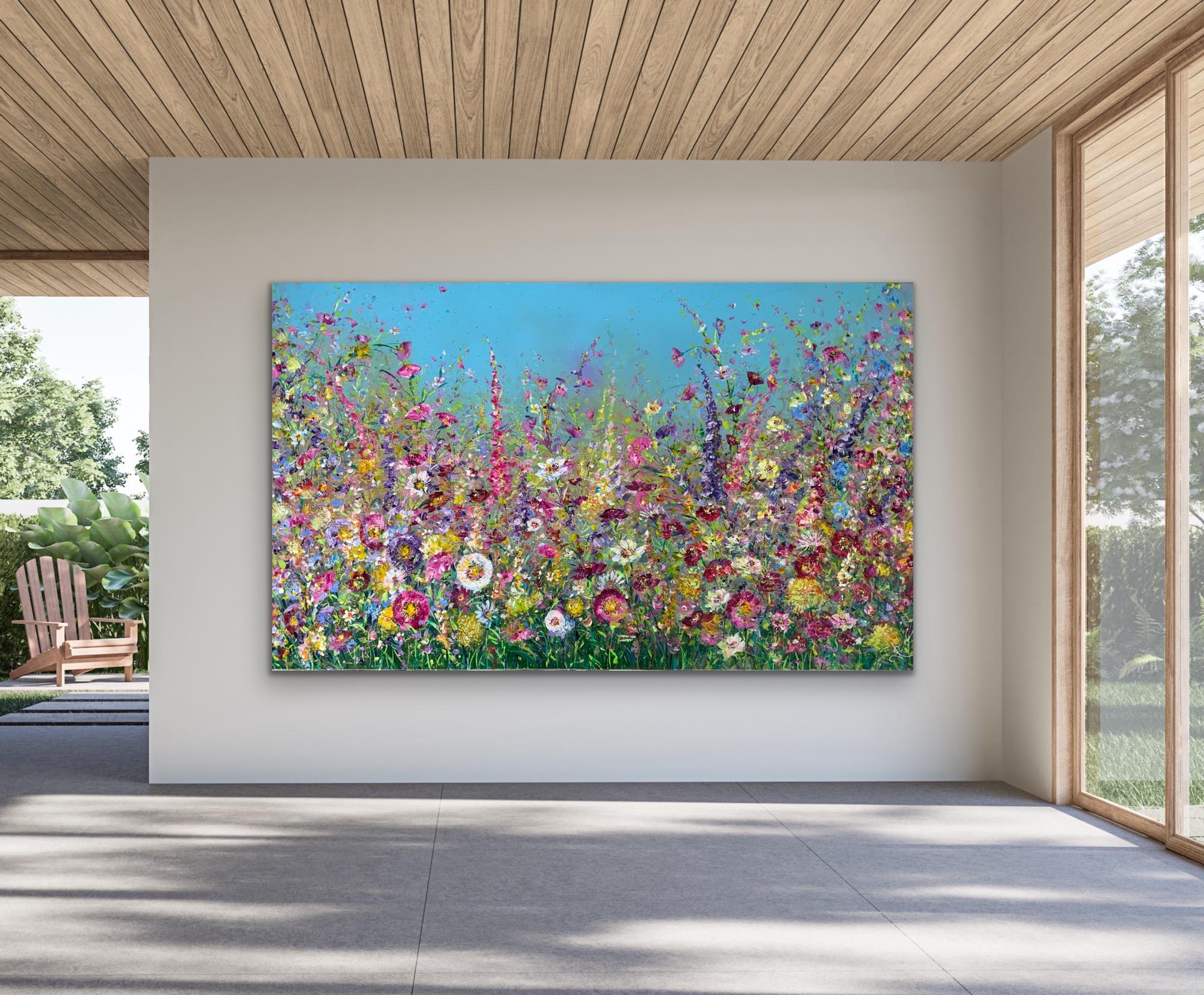 Glorious Meadow, original painting, abstract, landscape, contemporary For Sale 2