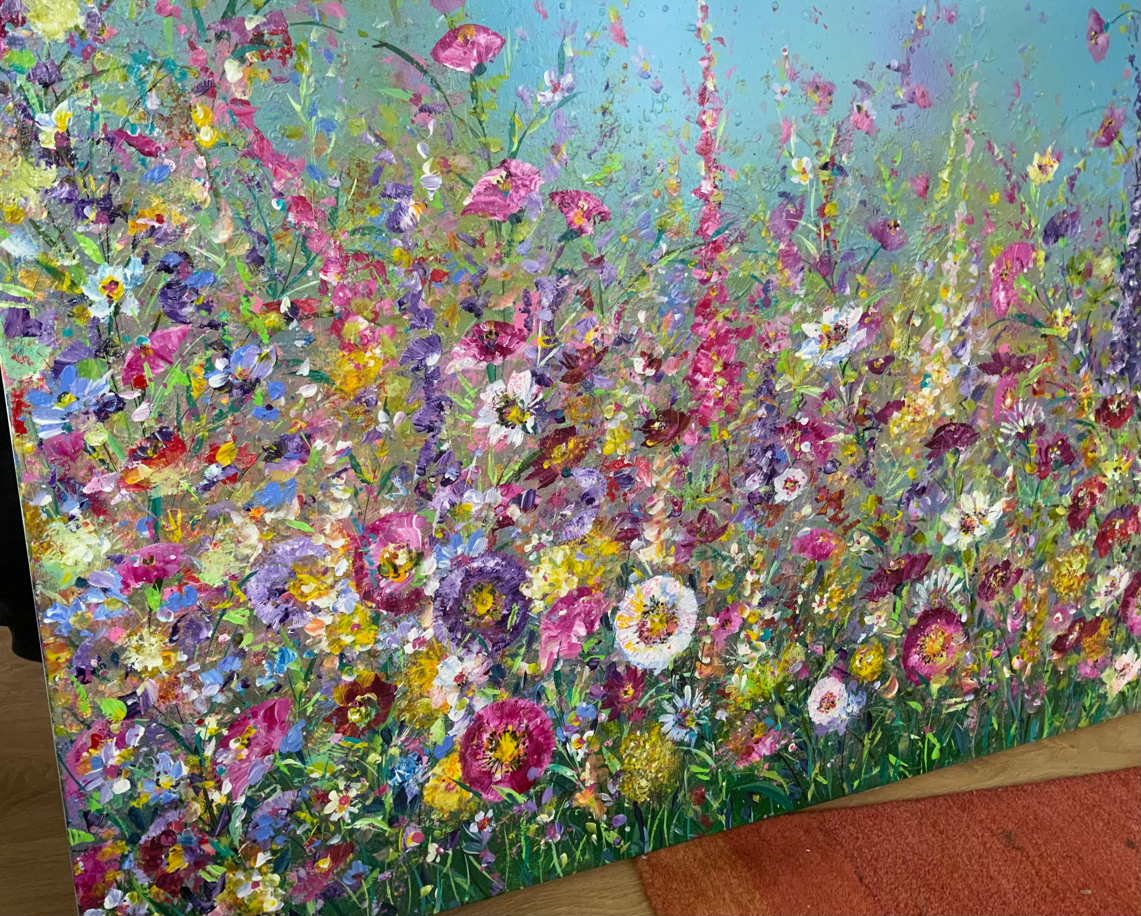 Glorious Meadow, original painting, abstract, landscape, contemporary For Sale 3