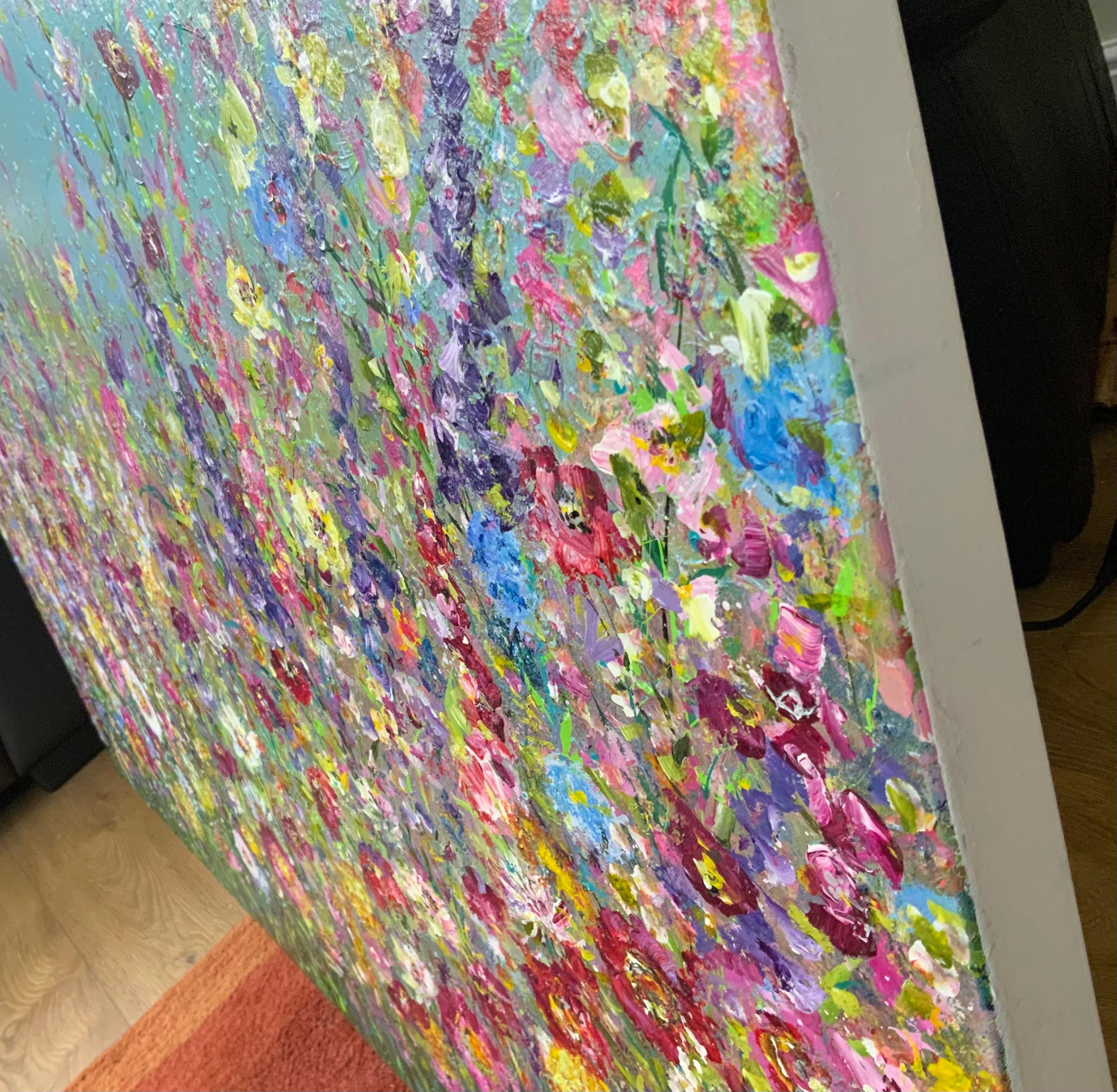 Glorious Meadow, original painting, abstract, landscape, contemporary For Sale 4