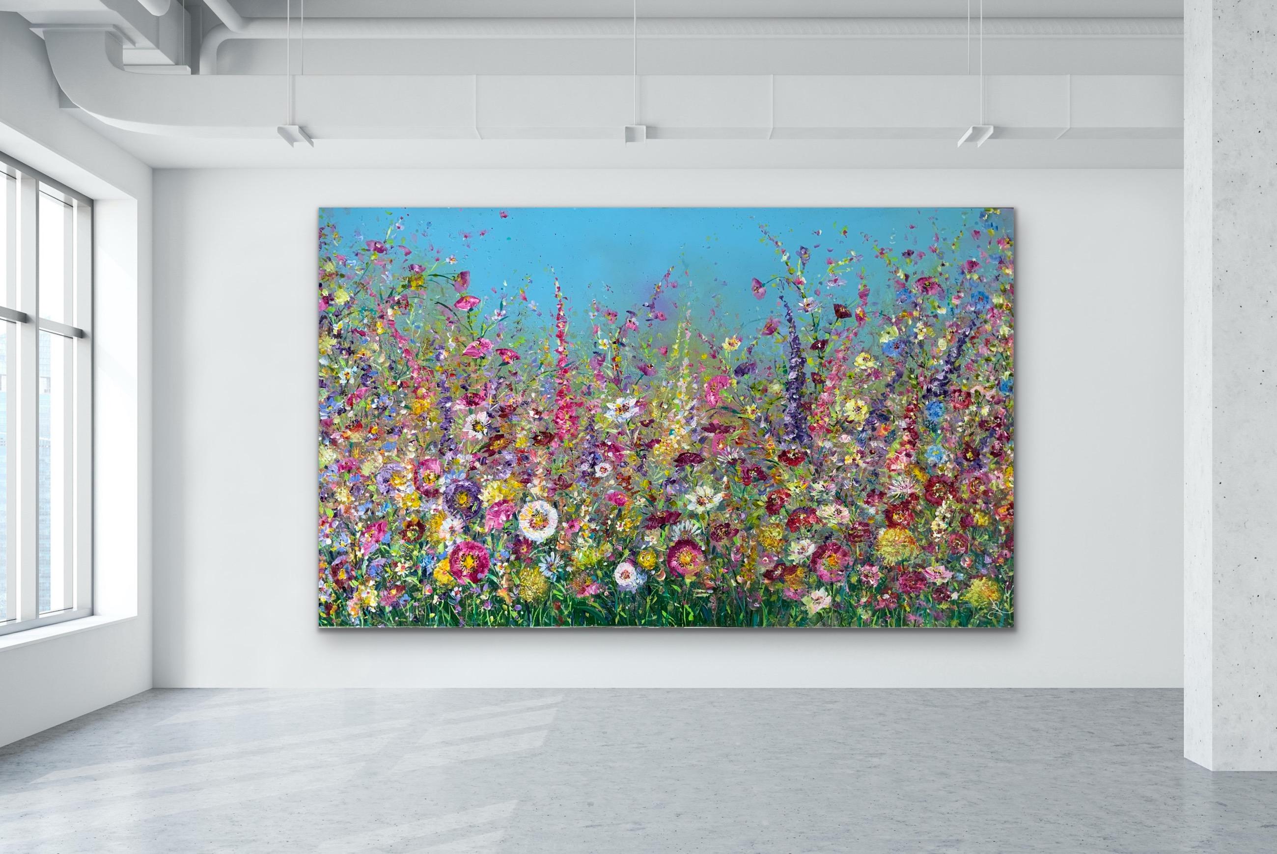 Glorious Meadow, original painting, abstract, landscape, contemporary For Sale 5