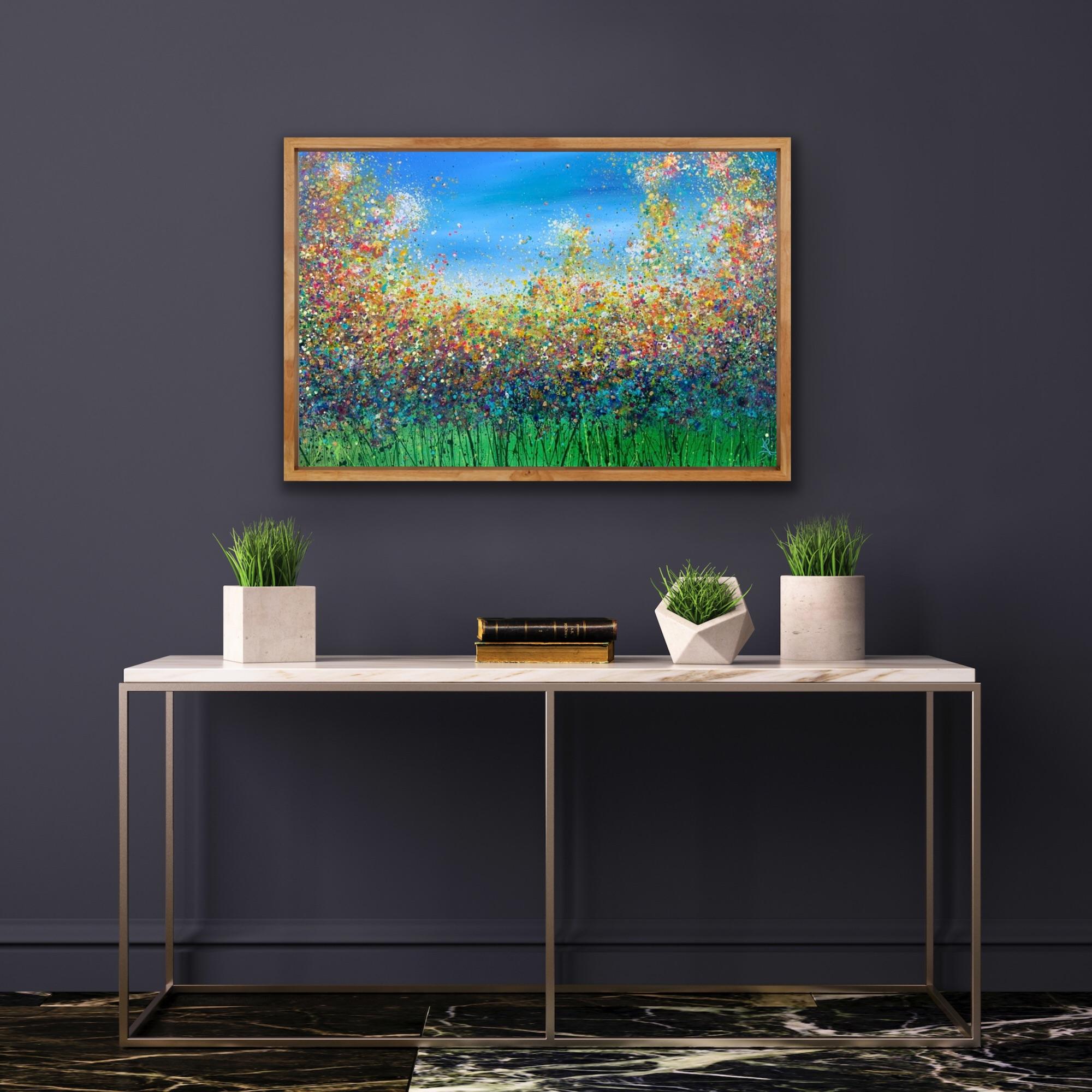 Golden Meadow, Jan Rogers, Original art, floral art, landscape painting for sale For Sale 1