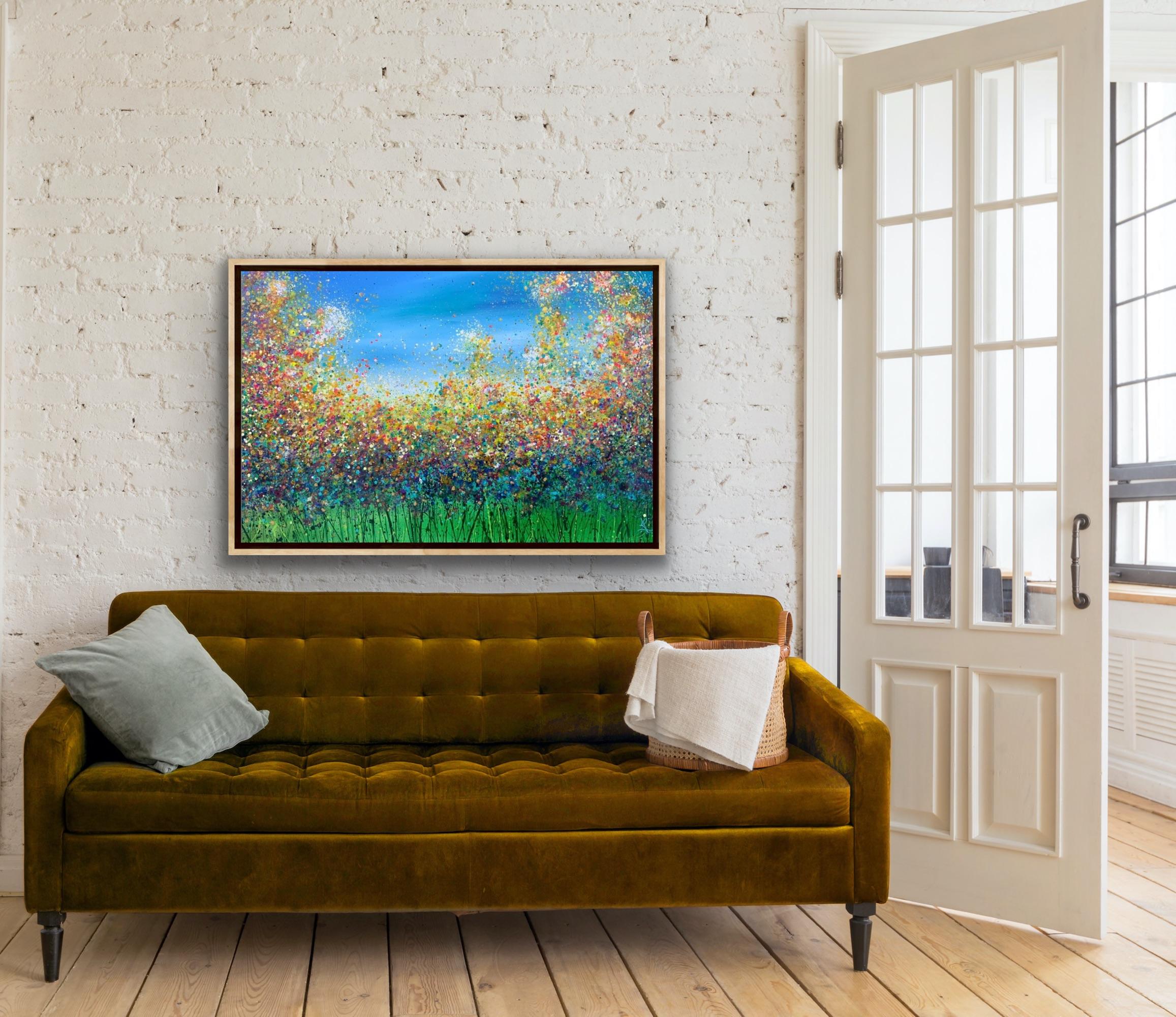 Golden Meadow, Jan Rogers, Original art, floral art, landscape painting for sale For Sale 3